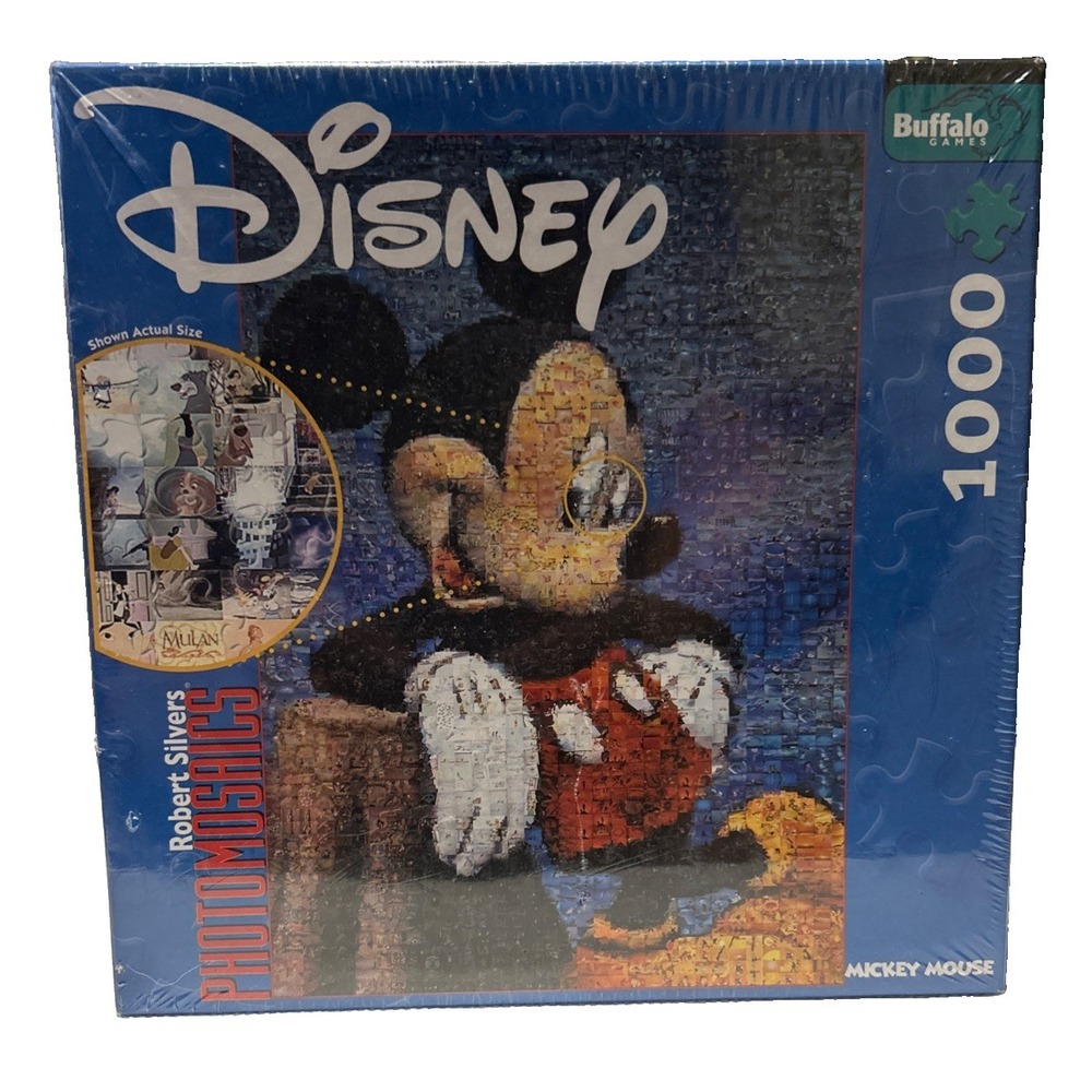 Disney Photomosaics Mickey Mouse 1000+ Piece Puzzle Robert Silvers Sealed